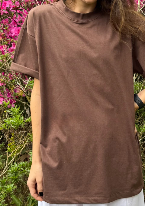 Maxi T-Shirt Marrom - comprar online