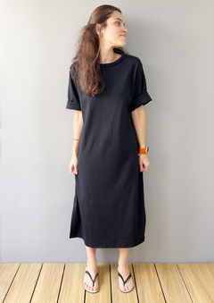 Vestido Midi Básico Preto