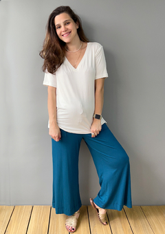 Calça Pantacourt Petróleo