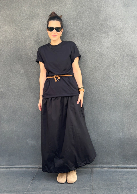 Saia de Tecido Preto - comprar online