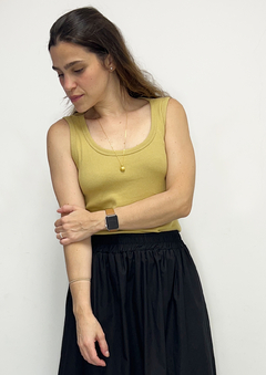Regata Canelada Pistache - comprar online