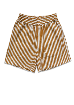 Bermuda de Tricoline Listrado Nude - loja online