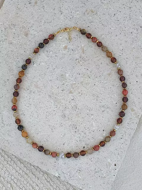 COLLAR MANIKA OJO DE TIGRE - comprar online