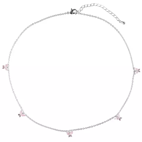 COLLAR TINI SILVER ROSA - comprar online