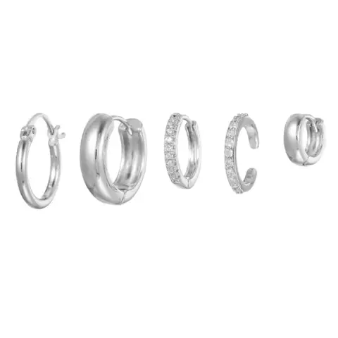 SET AROS HAWAI PLATEADO - comprar online