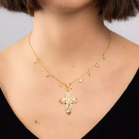 GARGANTILLA CRUZ DORADA - comprar online