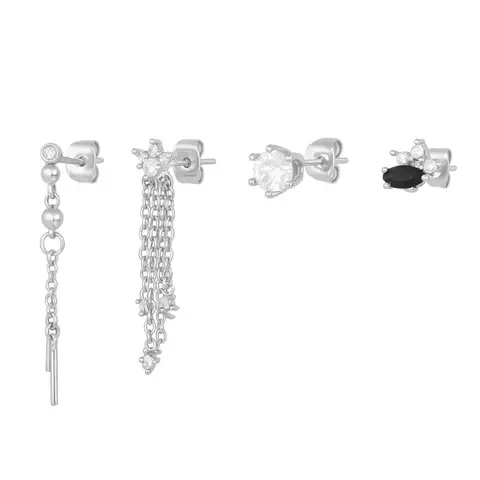 SET DE AROS BOSTON PLATEADO - comprar online