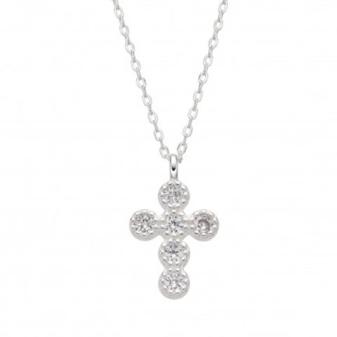 GARGANTILLA CRUZ MINI CRISTAL - comprar online