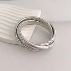 PULSERA TRIPLE CAN PLATEADA en internet