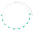 Choker oval esmeralda colombiana - PRATA925
