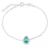 Pulseira Gota Cravejada Turmalina - PRATA925