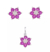 Conjunto Brinco + Pingente Flor Rosa - PRATA925