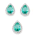 Conjunto Gota Verde BR+PING+CORRENTE - PRATA925
