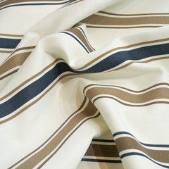 TECIDO IMPERMEÁVEL ESTAMPADO MÁLAGA 06 LISTRADO BEGE E AZUL - comprar online