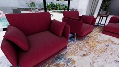 TECIDO IMPERMEÁVEL ASTURIAS 106 LINHO VERMELHO - Tecidos Casa Cumer