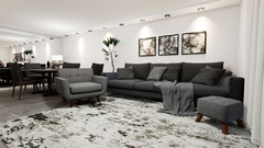 TECIDO ECO 02 SUSTENTAVEL GEOMETRICO GRAFITE - comprar online