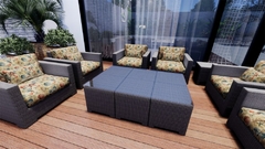 TECIDO IMPERMEÁVEL ÁREA EXTERNA ACQUA SUMMER 436 FUNDO DO MAR BEGE E MARROM - comprar online