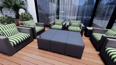 TECIDO IMPERMEÁVEL ÁREA EXTERNA ACQUA SUMMER 415 LISTADO BRANCO E VERDE - comprar online