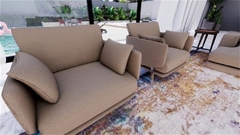 Tecido Linho P/ Sofás, Pufes, Poltronas, Artesanatos - 5 Mts - Tecidos Casa Cumer