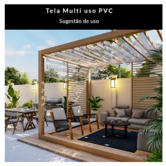 Tela Sling Sintética Para Pergolado - Cobre Área de 25,20 m² - Tecidos Casa Cumer