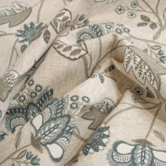 TECIDO IMPERMEÁVEL ESTAMPADO MÁLAGA 11 FLORES AZUL - comprar online