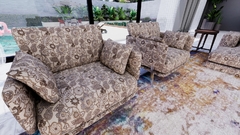 TECIDO IMPERMEÁVEL ASTURIAS 121 FLORAL BEGE MARROM - Tecidos Casa Cumer