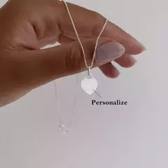 COLAR CORAÇÃO 12MM - LEIA A DESCRIÇÃO - Dengos de Prata