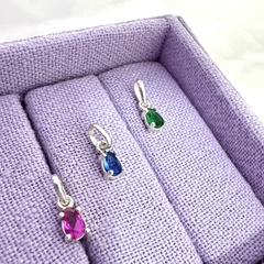 PINGENTE GOTA ZIRCÔNIA AZUL - comprar online