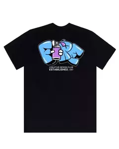 Camiseta Básica Fire Bubble Letter Spray (Preto) - comprar online