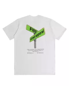 Camiseta Básica Fire Street Sign (Branco) - comprar online