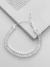PULSEIRA RIVIERA BAGUETE CRISTAL - BANHO PRATA
