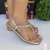 Sandália Rasteira Metalizada Moleca Strass Brilhos Feminina 5560.211.31778 - loja online