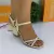 Sandália Feminina Beira Rio Strass Salto Bloco Medio 8499.308.26577