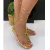 Sandalia Rasteira Feminina Ouro Tiras Amarração Lesantini 3027.0225