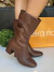 Bota Feminina Enrugada Beira Rio Salto Bloco Cano Médio 9076.112.18462 - comprar online