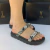 Sandália Papete Flatform Feminina Vizzano Slide Strass 6459.110.24698 - Lesantini