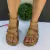Sandália Papete Feminina Strass Flatform Tree Shoes 166.9400 - Lesantini