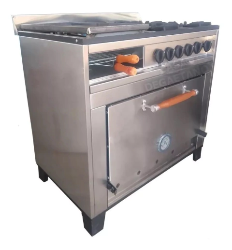 Cocina Industrial Eg 4 H + Plancha Y Carlitero Horno Pizzero