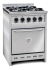 Cocina Industrial 4 Hornallas Acero Cf 55/60 Con Horno A Gas