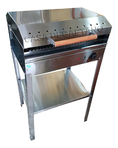 Parrilla Electrica Acero C/funda Grande Balcon C Base 1800w