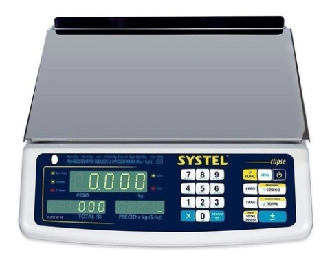 Balanza Comercial Digital Systel Clipse Con Batería 31kg