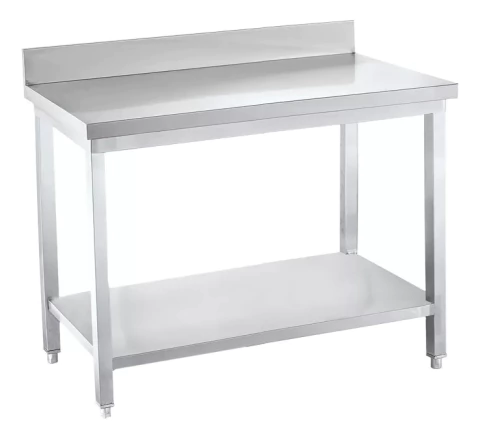 Mesada De Trabajo Con Zócalo Acero Inox 120 Cm Turboblender