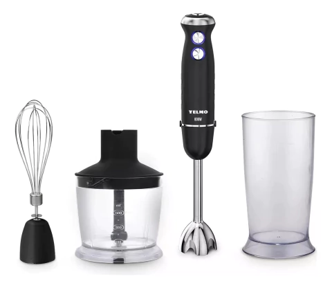 Minipimer Licuadora De Mano Yelmo Lm-1535 Mixer Vaso + Bowl