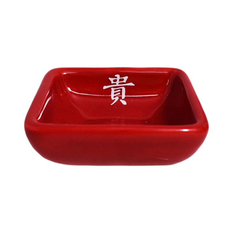 Recipiente para Salsa de Soja Rojo con Kanji 7 cm