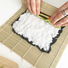 Esterilla Bambu de Varas Chatas 24 x 24 cm - tienda online