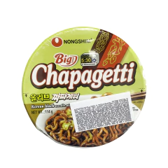 Ramen Big Cup Chapaguetti de Fideos Negros con salsa Chajang - 114gr - comprar online