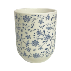 Cuenco de Cerámica Oriental Enredadera y Flores Azules 150 ml