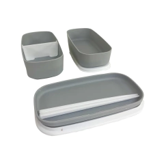 Vianda desmontable 16x8 - 2 pisos con Palitos Varios Colores - GOCHISO MAYORISTA