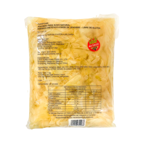 Jengibre Gari Sun Growing Natural 1 kg