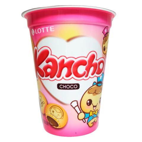 Galletas Rellenas con Chocolate Kancho Cup Lotte 95 gr